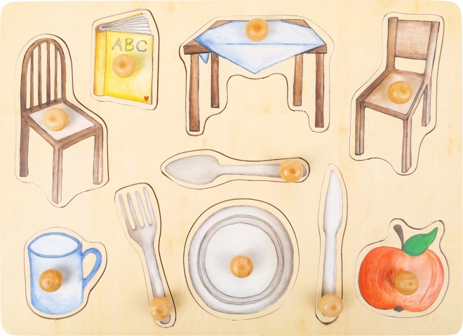 Small foot fa puzzle mindennapi tárgyak