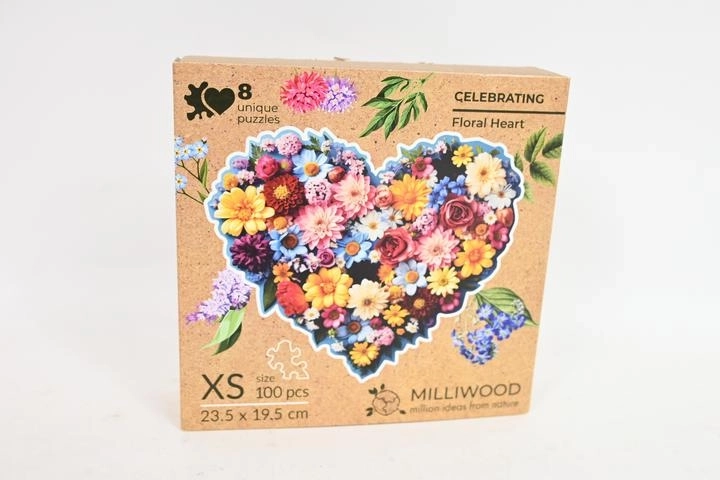 Milliwood fa puzzle virágos szív – Celebrating