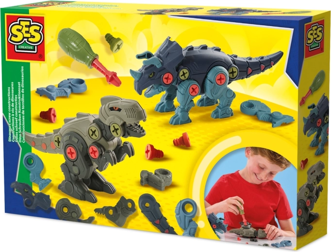 Dínós építőkészlet – állítsd össze a T-rexet és a Triceratopsot