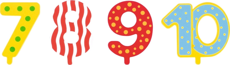 7–10. számok születésnapi kisvonathoz