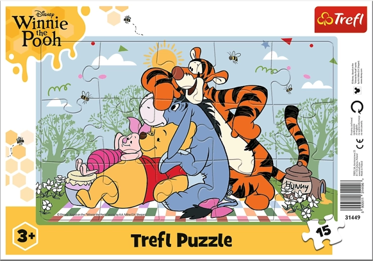 Trefl puzzle Micimackó: Micimackó kalandjai, 15 darabos