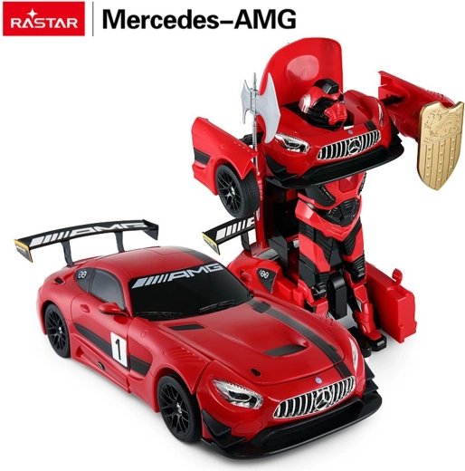 Rastar RC autó és robot 2 az 1-ben Mercedes-AMG GT3 1:14 piros