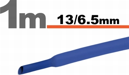 Kék zsugorcső 13 / 6,5 mm