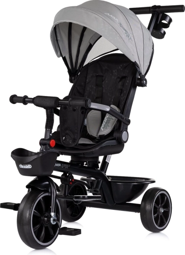 Chipolino Max Sport 2 az 1-ben háromkerekű napellenzővel, charcoal