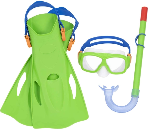 BESTWAY búvárkészlet – maszk, snorkel és uszonyok (méret 37–41)