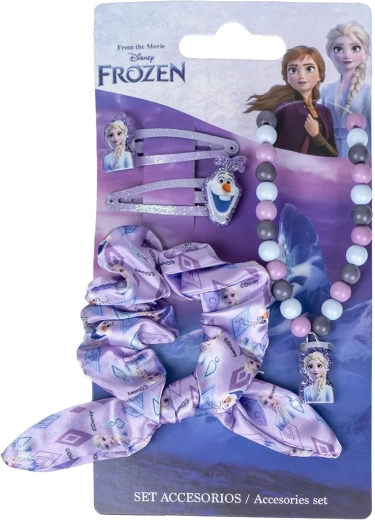 Disney Frozen gyermek kiegészítő szett – hajcsatok, hajgumi és nyaklánc