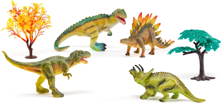 Elveszett világ dinoszaurusz készlet – figurák és fák az őskori játékhoz