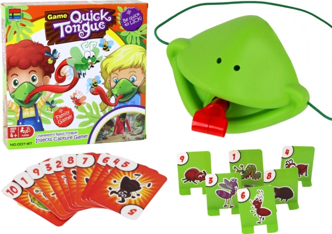 Szórakoztató gyorsnyelvű játék – Fogd el a rovarokat a kaméleon maszkjával