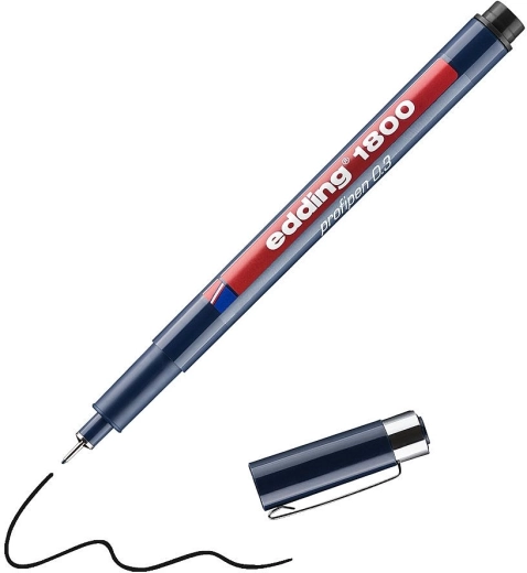 Edding 1800 jelölő fekete 0,3 mm