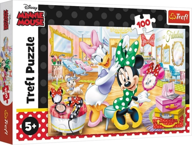 100 darabos puzzle – Minnie a DISNEY szépségszalonjában