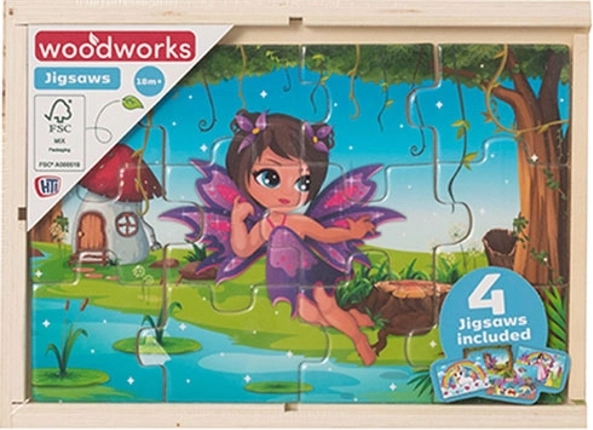 Fa puzzle Tündérek és Egyszarvúak