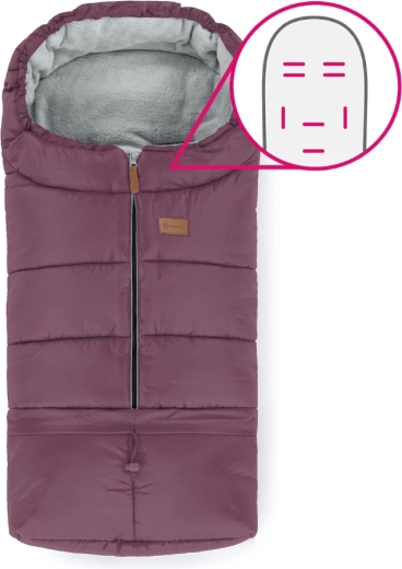 Petite&Mars állítható bundazsák 3 az 1-ben Jibot horizontal mysterious plum