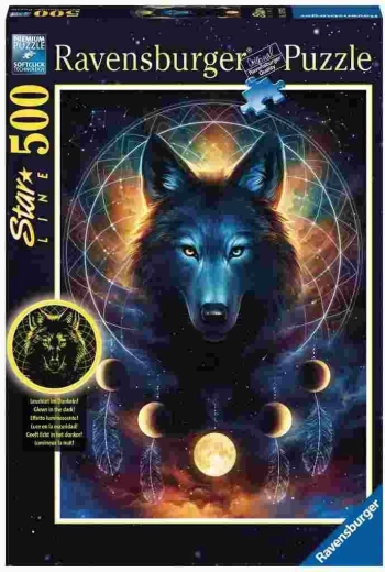 Ravensburger világító puzzle Holdfényes farkas 500 darab