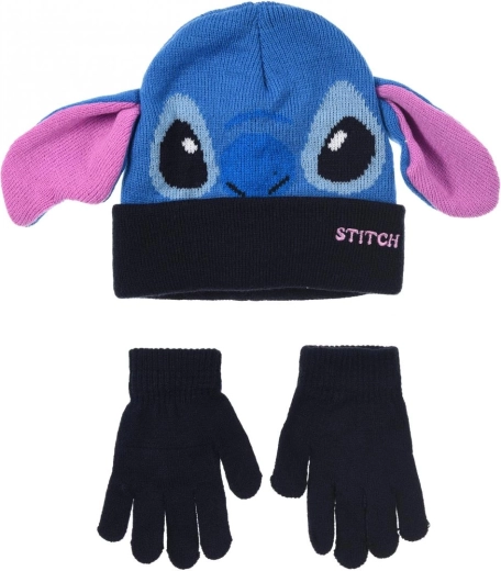 Lilo és Stitch gyermek sapka és kesztyű