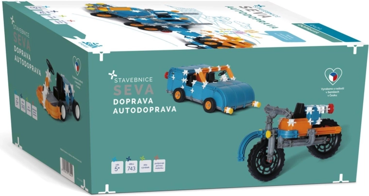 Seva Közlekedés – autószállítás építőkészlet, 743 darab