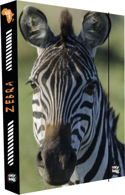 Zebra mintás A4 Jumbo füzetdoboz