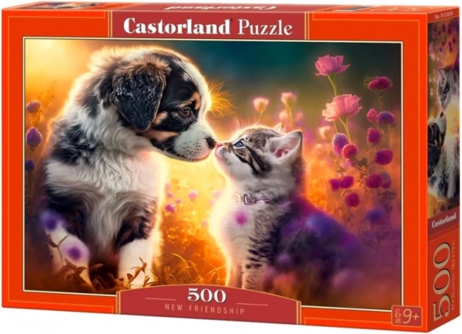 500 darabos CASTORLAND puzzle – Új barátság (kutya és macska)