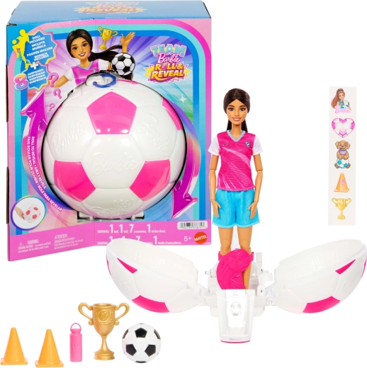 Mattel Barbie Team Roll and Reveal focista kiegészítőkkel