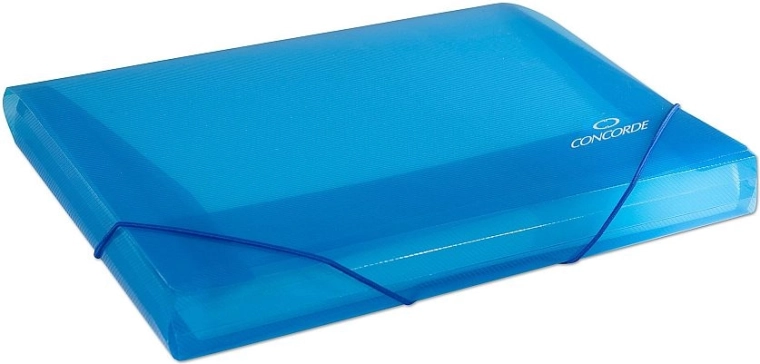 A4 gumis irattartó mappa, áttetsző kék CONCORDE
