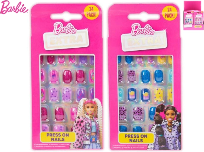 BARBIE öntapadós műköröm készlet gyerekeknek