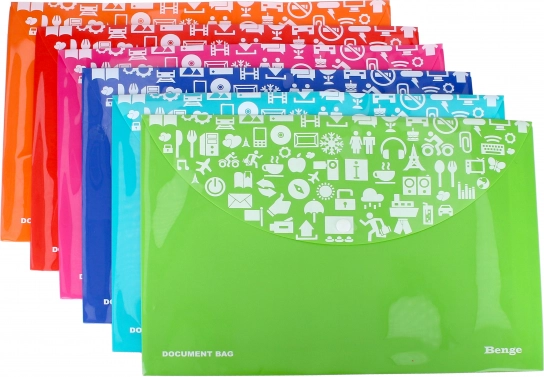 Műanyag mappa patenttal 33,3x23,3 cm