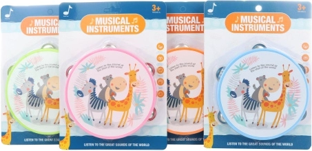 Tamburin állatkákkal 16 cm