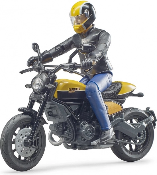 Bruder bworld Scrambler DUCATI Cafe Racer motorkerékpár motorossal 1:16