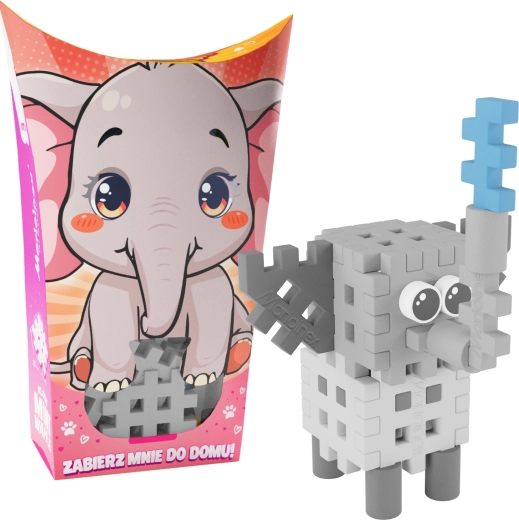 Mini Waffle Pocket Pets építőkészlet – kiselefánt