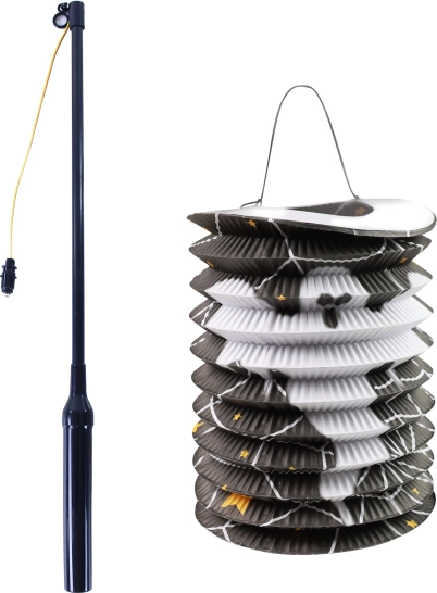 Halloween papírlampion világító pálcával