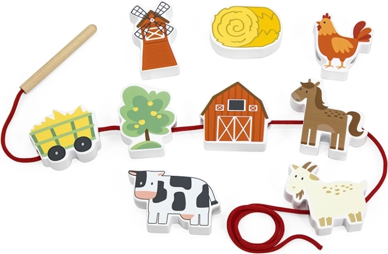 Fából készült fűzhető farm