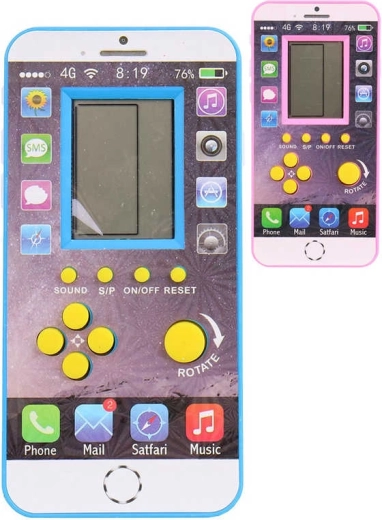 Elektronikus Brick Game tetris játék hanggal, telefon alakban – 1 db