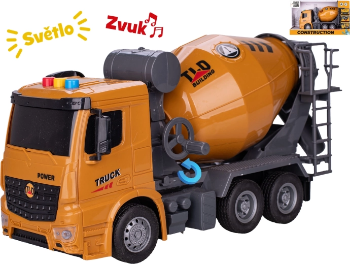 Lendkerekes betonkeverő világítással és hangokkal, 27 cm