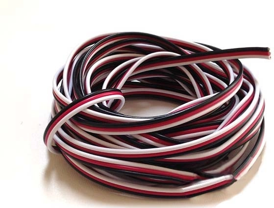 Lapos háromeres Futaba szervókábel 3×0,13 mm² - 1 m