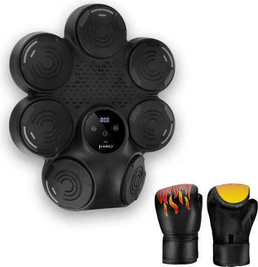 Elektronikus HMS TB30 LED-es és Bluetooth-os bokszcélpont, kesztyűkkel