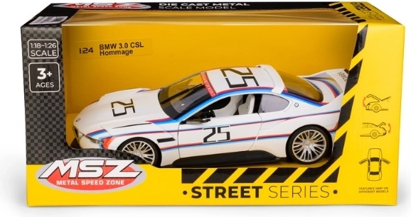 MSZ BMW 3.0 CSL Hommage gyűjtőmodell 1:24 méretarányban, fehér