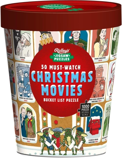 Ridley's Games Puzzle Bucket List: 50 karácsonyi film, amelyet látnia kell, 1000 darabos