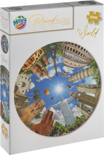 Moxy kerek puzzle Világ 1000 darab