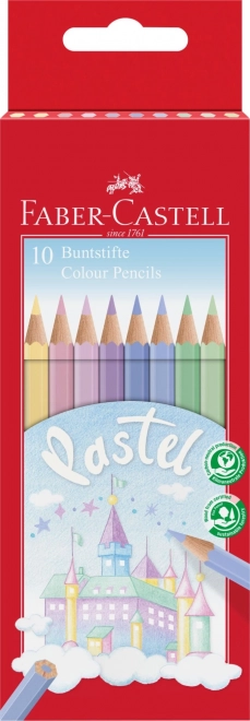 Faber-Castell pasztell színes ceruzák, 10 szín