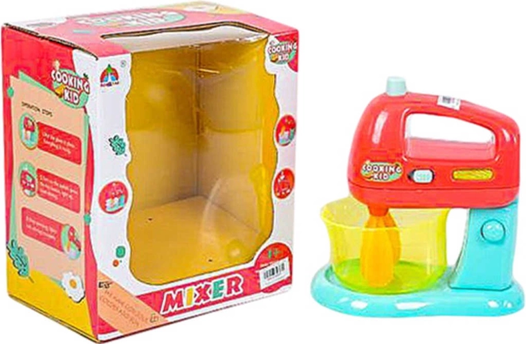 Gyermek konyhai mixer tállal, elemmel működő, fénnyel és hanggal