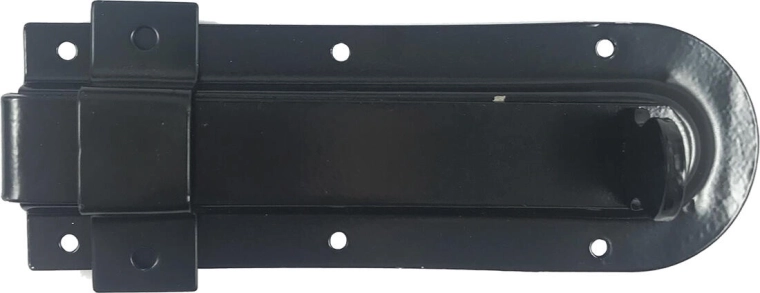 140 mm-es fekete retesz – univerzális kapukhoz és kertkapukhoz