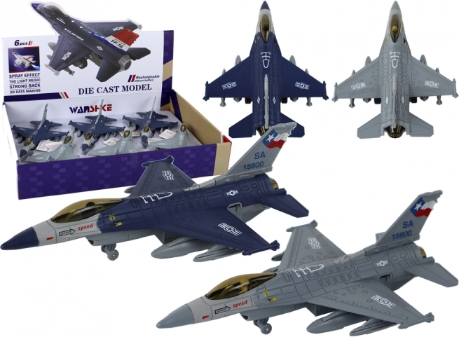 Modell repülőgép súrlódásos hajtással kék vagy szürke