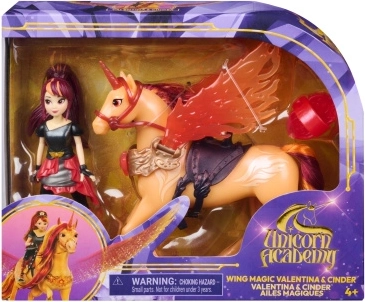 Unicorn Academy varázsszárnyak Cinder és Valentina 11 cm - 1 db