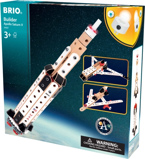 BRIO Builder NASA Apollo Saturn V építőkészlet – rakéta és kreatív szett