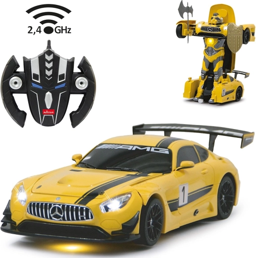 Jamara Mercedes-Benz AMG GT3 átalakítható RC autó/robot 1:14, sárga, 2,4 GHz