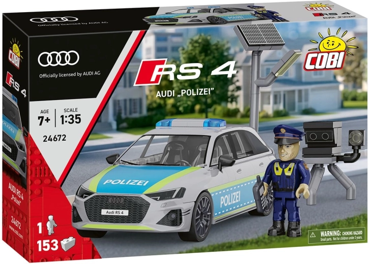 COBI Audi RS 4 Polizei építőmodell 1:35 méretarányban