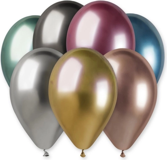 Gemar latex lufi 33 cm krómozott fénnyel – különböző színek - 1 darab