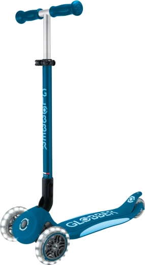 Globber ELITE LIGHTS gyermek háromkerekű roller LED kerekekkel, sötétkék