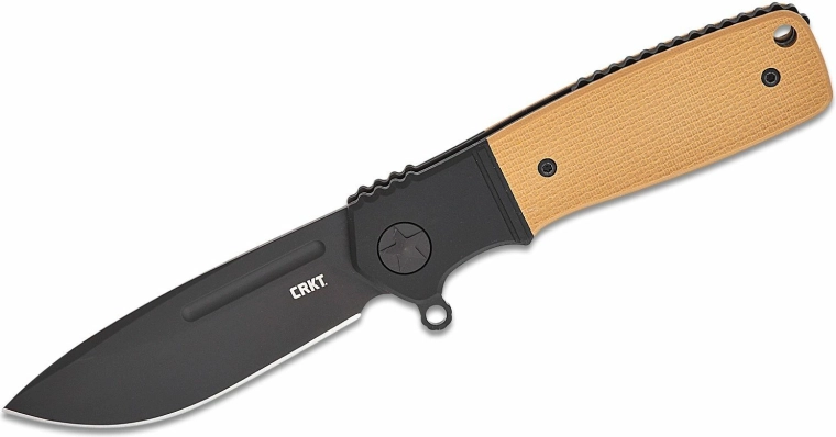 CRKT Homefront Compact zsebkés 7,3 cm, fekete/narancssárga, alumínium és G10