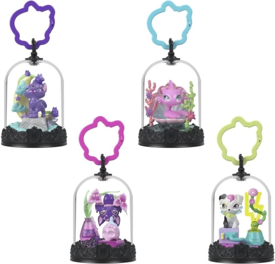 Monster High kulcstartó kisállattal kupolában – gyűjthető mini figura