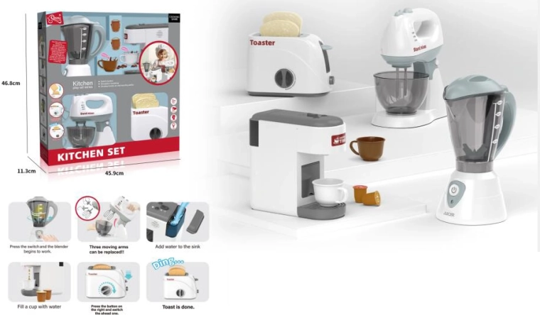 Gyermek 4 az 1-ben kis háztartási gép szett